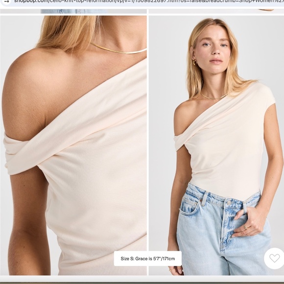 Reformation Cello Knit Top in Cream - Picture 7 of 7